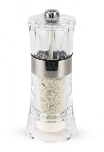 Moulin à sel humide transparent Ø 5,8 cm 14 cm Oslo Peugeot Saveurs
