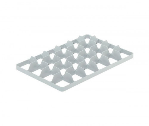Séparateur bas 24 cases gris plastique 55,4x35,4x5,8 cm