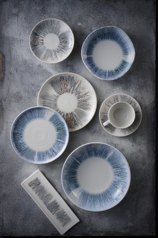 Assiette coupe plate rond Blue porcelaine vitrifiée Ø 26 cm Lyra Churchill