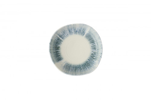 Assiette creuse organique Blue porcelaine vitrifiée Ø 20 cm Lyra Churchill