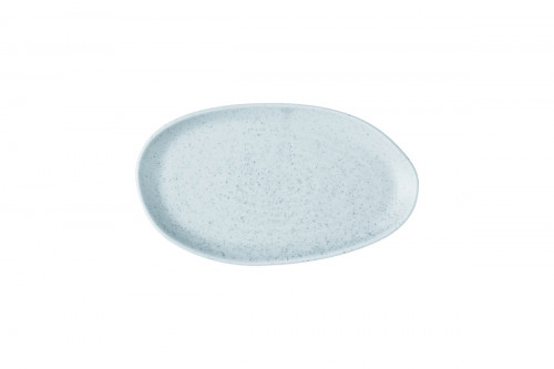Assiette coupe plate organique duck egg porcelaine vitrifiée 26x15 cm Stonecast Natural Churchill