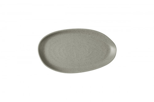 Assiette coupe plate organique peppercorn porcelaine vitrifiée 26x15 cm Stonecast Natural Churchill