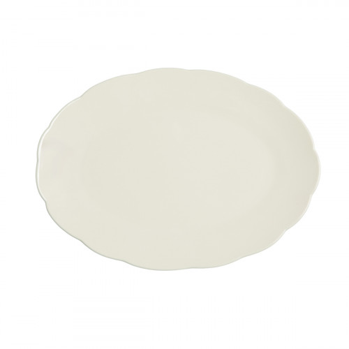Assiette coupe ovale blanc porcelaine 31,7x22,8 cm Sérafine Pro.mundi