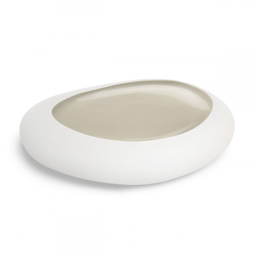 Assiette de présentation blanc grès émaillé 25,7x25,5 cm Oslo Medard De Noblat