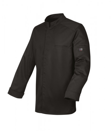 Veste de cuisine manches longues noir T4 Abax Robur