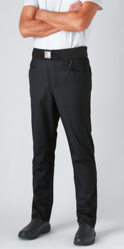 Pantalon de cuisine noir T1 Archet Robur