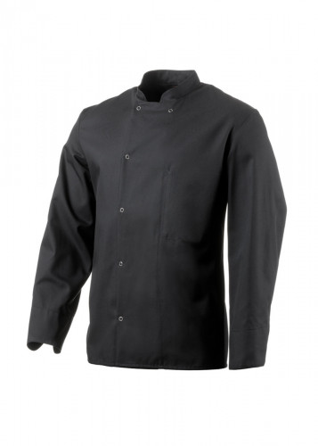 Veste de cuisine manches longues noir T5 Inox Robur