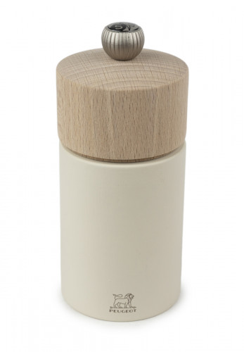 Moulin à sel droit blanc plume Ø 5,2 cm 5,2x5,2x12 cm Boreal Peugeot Saveurs