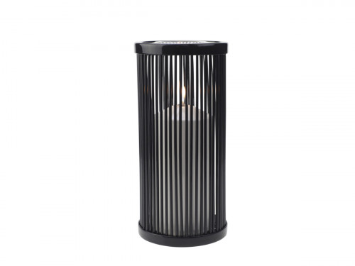 Photophore rond noir Ø 10 cm 15,5 cm Vertical Candola